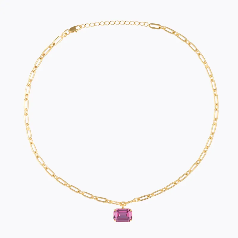 Mini Lydia Halsband, Dark Rose – Guld>Caroline Svedbom Online
