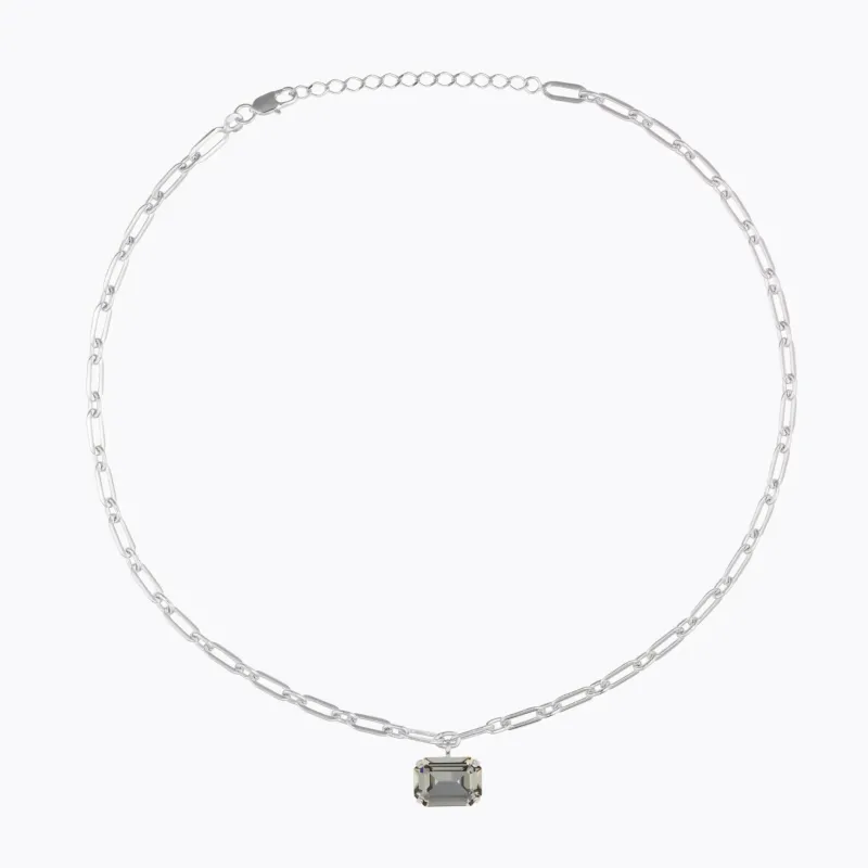 Mini Lydia Halsband, Black Diamond – Rhodium>Caroline Svedbom Online