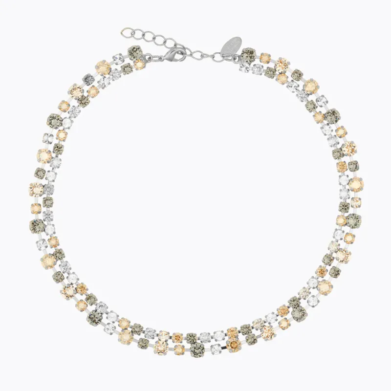 Mini Pomona Halsband, Black Golden Combo – Rhodium>Caroline Svedbom