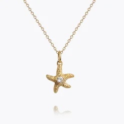 Mini Sea Star Halsband / Crystal (Guld)>Caroline Svedbom Discount