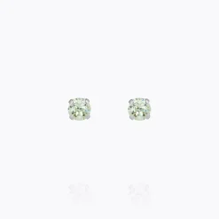Mini Stud Örhängen/ Chrysolite (Rhodium)>Caroline Svedbom Clearance