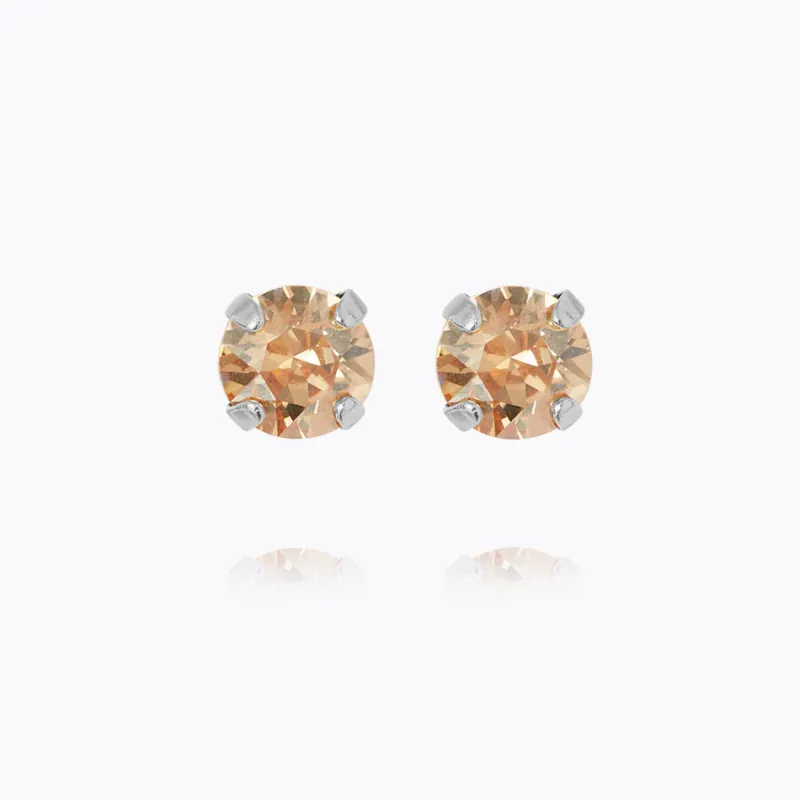Mini Stud Örhängen/ Golden Shadow (Rhodium)>Caroline Svedbom Outlet