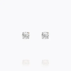 Mini Stud Örhängen/ Crystal (Rhodium)>Caroline Svedbom Clearance