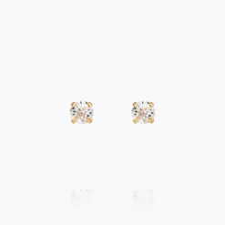 Mini Stud Örhängen/ Crystal (Guld)>Caroline Svedbom Discount