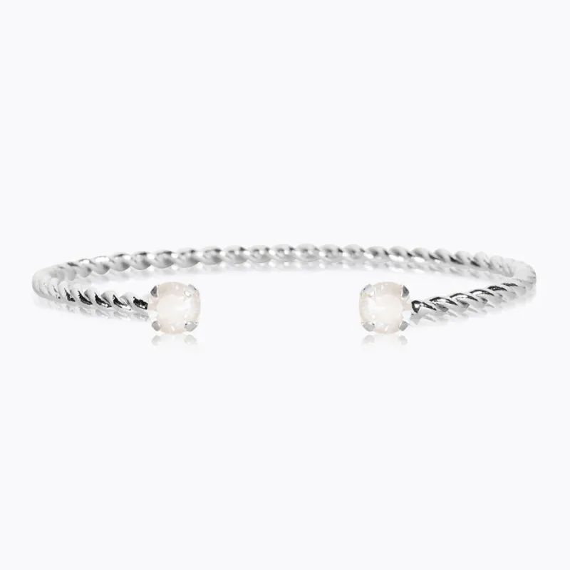 Caroline Svedbom Mini Twisted Armband / Electric White (Rhodium)>Caroline Svedbom Armband Clearance