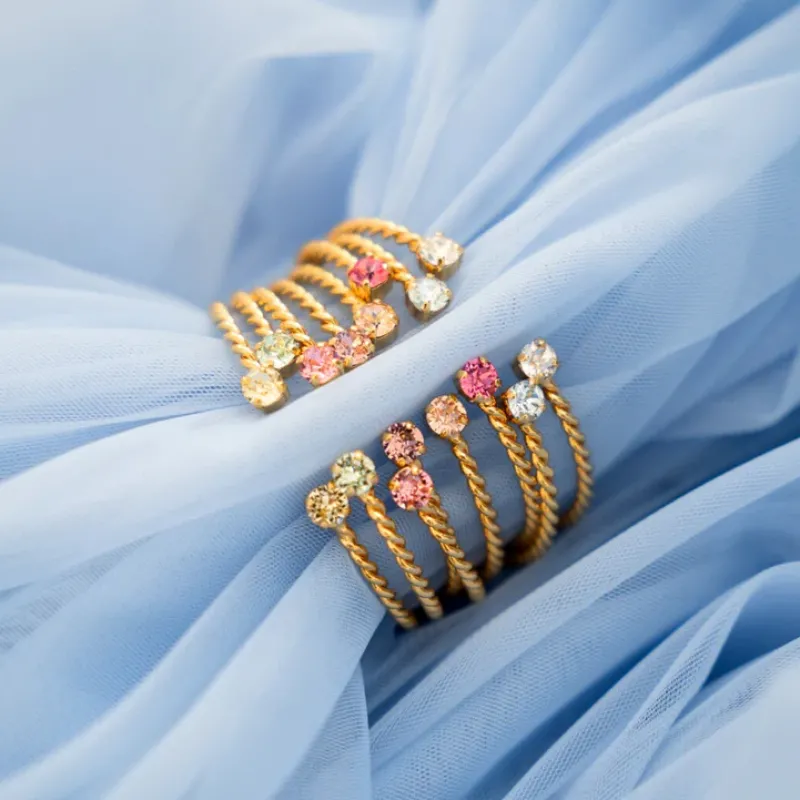 Caroline Svedbom Mini Twisted Armband/ Chrysolite (Guld)>Caroline Svedbom Armband Discount