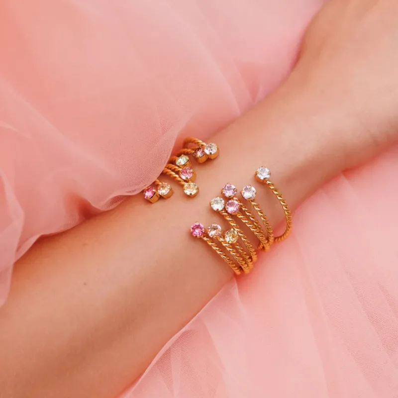 Caroline Svedbom Mini Twisted Armband/ Chrysolite (Guld)>Caroline Svedbom Armband Discount