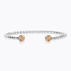 Caroline Svedbom Mini Twisted Armband/ Golden Shadow (Rhodium)>Caroline Svedbom Armband Clearance
