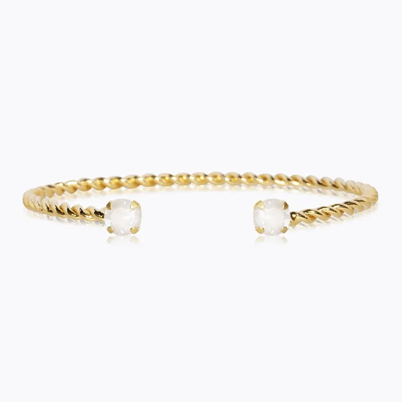 Caroline Svedbom Mini Twisted Armband / Electric White (Guld)>Caroline Svedbom Armband Clearance