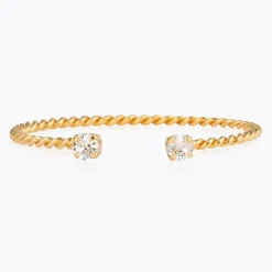 Caroline Svedbom Mini Twisted Armband/ Crystal (Guld)>Caroline Svedbom Armband Clearance