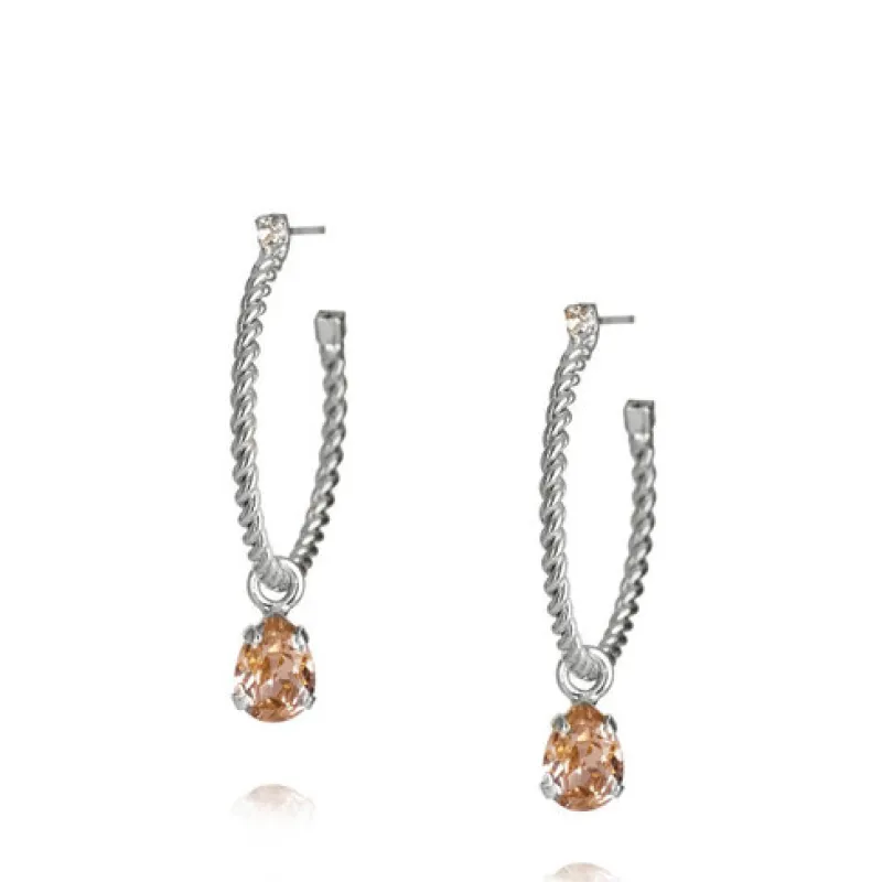 Nani Örhängen Rhodium / Vintage Rose>Caroline Svedbom Clearance