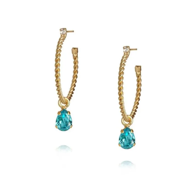 Nani Örhängen Guld / Light Turquoise>Caroline Svedbom