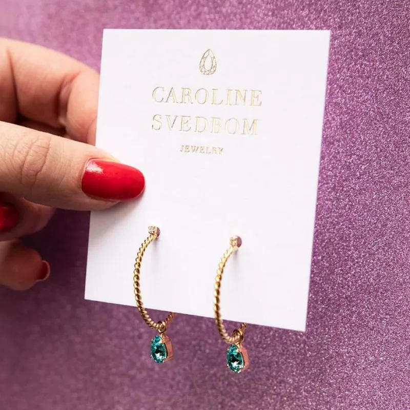 Nani Örhängen Guld / Light Turquoise>Caroline Svedbom