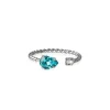 Nani Ring Rhodium / Light Turquoise>Caroline Svedbom Sale