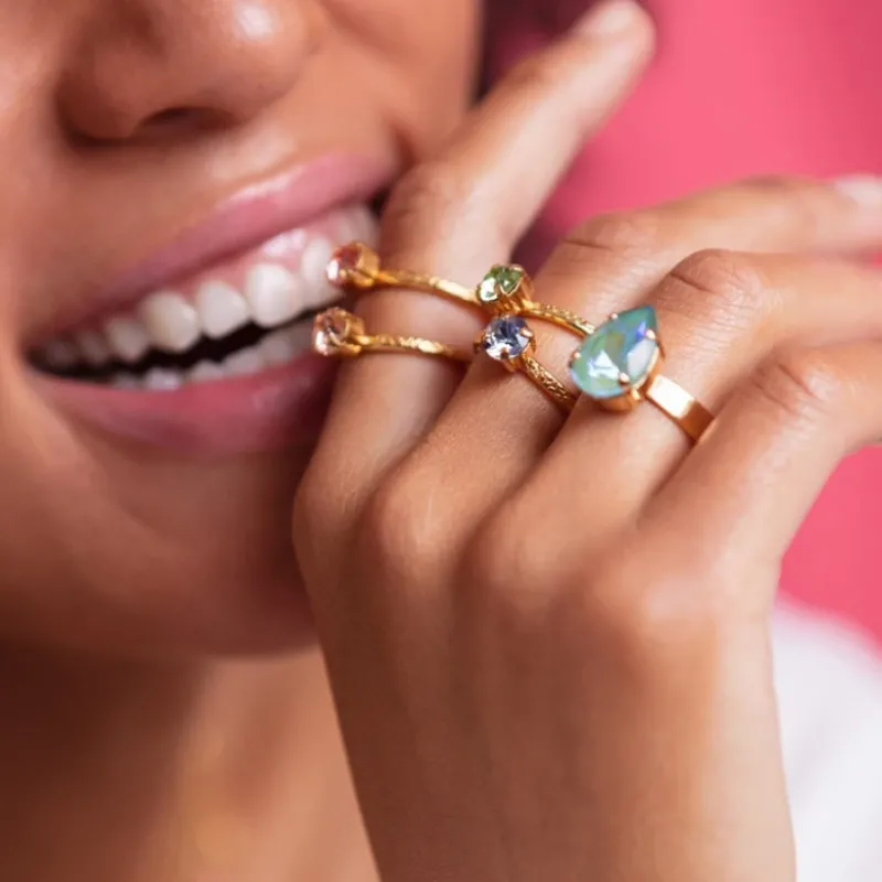 Natti Ring / Light Peach (Rhodium)>Caroline Svedbom Sale