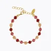 Caroline Svedbom Nicola Armband / Scarlet Combo (Guld)>Caroline Svedbom Armband Outlet