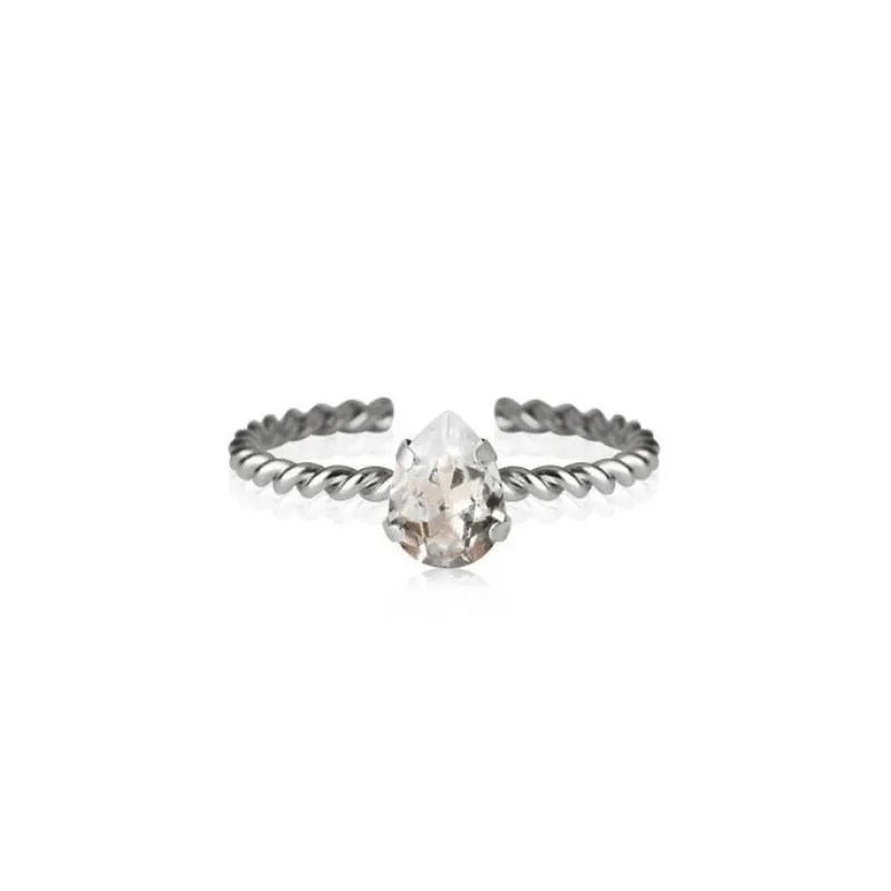 Niki Ring Rhodium / Crystal>Caroline Svedbom Best