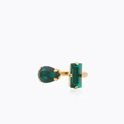 Caroline Svedbom Noelle Ring / Emerald – Guld>Caroline Svedbom Ringar Discount