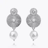 Odessa Pearl Örhängen (Rhodium)>Caroline Svedbom