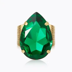 Perfect Drop Ring / Majestic Green (Guld)>Caroline Svedbom Sale
