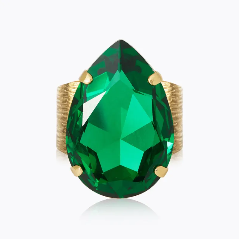 Perfect Drop Ring / Majestic Green (Guld)>Caroline Svedbom Sale