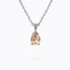 Petite Drop Halsband / Light Silk (Rhodium)>Caroline Svedbom Outlet