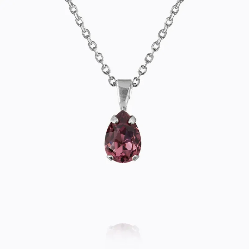 Petite Drop Halsband / Iris (Rhodium)>Caroline Svedbom Hot