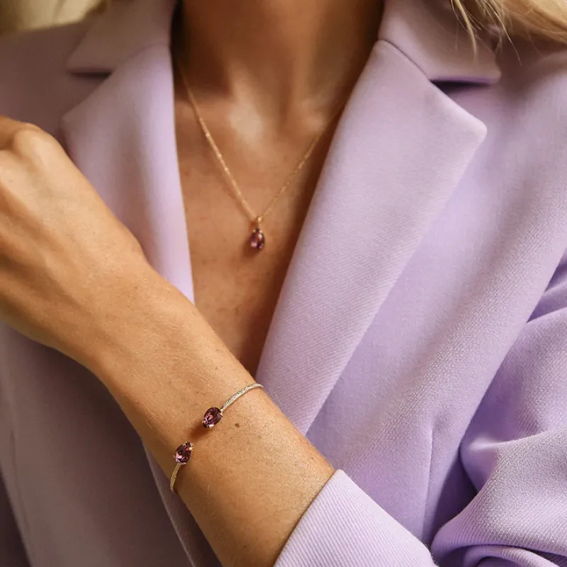 Petite Drop Halsband / Iris (Rhodium)>Caroline Svedbom Hot