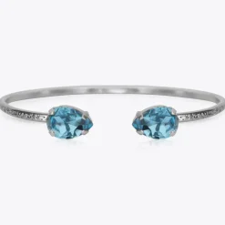 Caroline Svedbom Petite Drop Armband Rhodium / Aquamarine>Caroline Svedbom Armband Sale