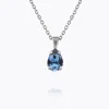 Petite Drop Halsband, Denim Blue – Rhodium>Caroline Svedbom