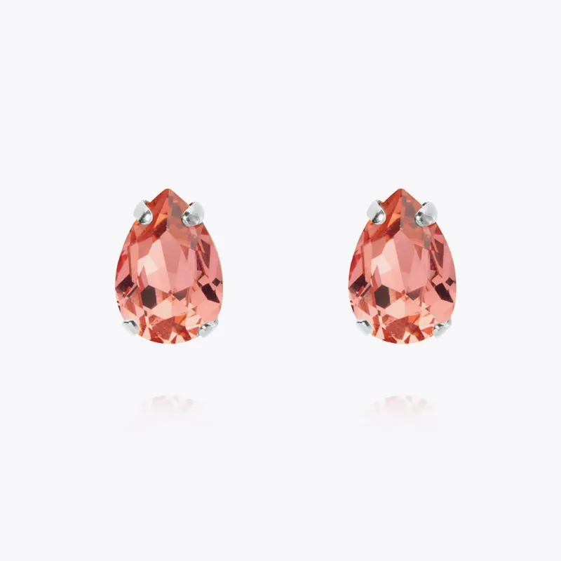 Petite Drop Stud Örhängen / Rose Peach (Rhodium)>Caroline Svedbom