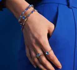 Petite Drop Ring / Lapis (Rhodium)>Caroline Svedbom