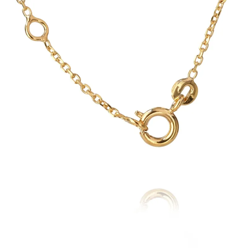Petite Drop Halsband / Aquamarine (Guld)>Caroline Svedbom Online