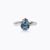 Petite Drop Ring, Denim Blue – Rhodium>Caroline Svedbom Best