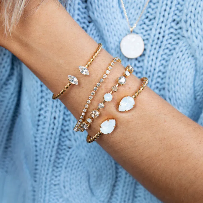 Caroline Svedbom Petite Navette Armband/ Crystal (Rhodium)>Caroline Svedbom Armband