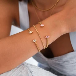 Caroline Svedbom Petite Navette Armband / Light Silk (Guld)>Caroline Svedbom Armband