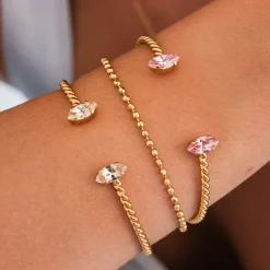 Caroline Svedbom Petite Navette Armband / Light Silk (Guld)><noscript><img width=