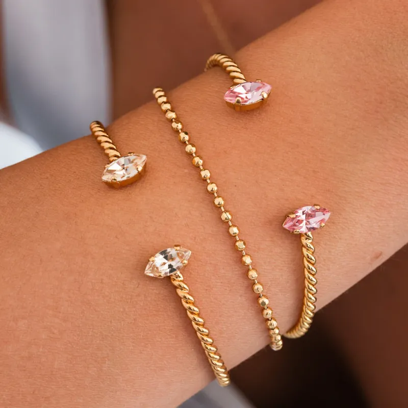 Caroline Svedbom Petite Navette Armband / Light Silk (Guld)>Caroline Svedbom Armband