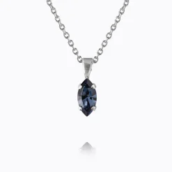 Caroline Svedbom Petite Navette Halsband/ Denim Blue (Rhodium)>Caroline Svedbom Halsband Sale