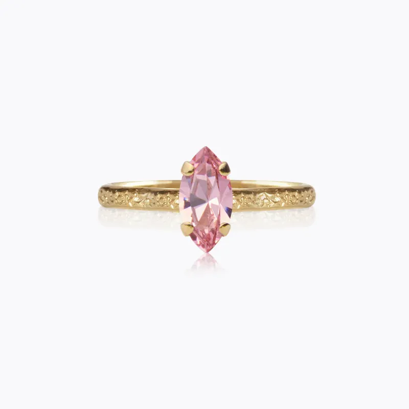 Petite Navette Ring / Light Rose (Guld)>Caroline Svedbom Clearance