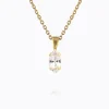 Petite Navette Halsband / Crystal (Guld)>Caroline Svedbom Online