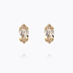 Petite Navette Örhängen / Light Silk (Guld)>Caroline Svedbom
