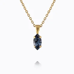 Caroline Svedbom Petite Navette Halsband/ Denim Blue (Guld)>Caroline Svedbom Halsband Online