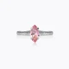 Petite Navette Ring / Light Rose (Rhodium)>Caroline Svedbom