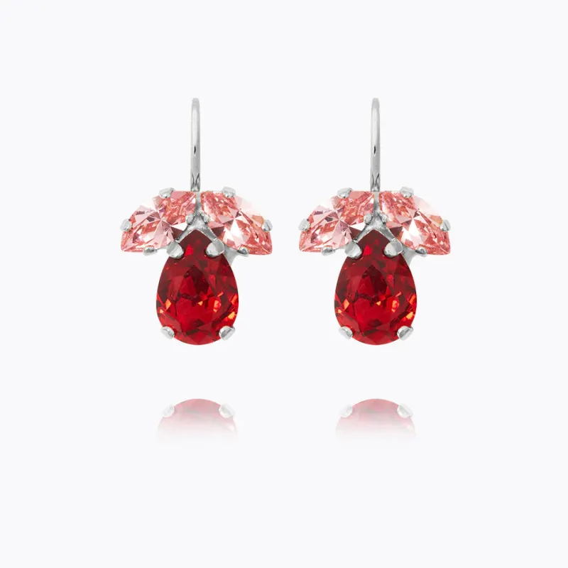 Petite Timo Örhängen / Scarlet Combo (Rhodium)>Caroline Svedbom Best