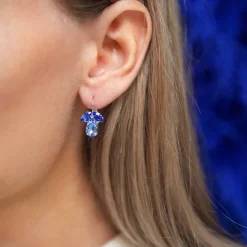 Petite Timo Örhängen / Lapis + Sapphire (Guld)>Caroline Svedbom Best