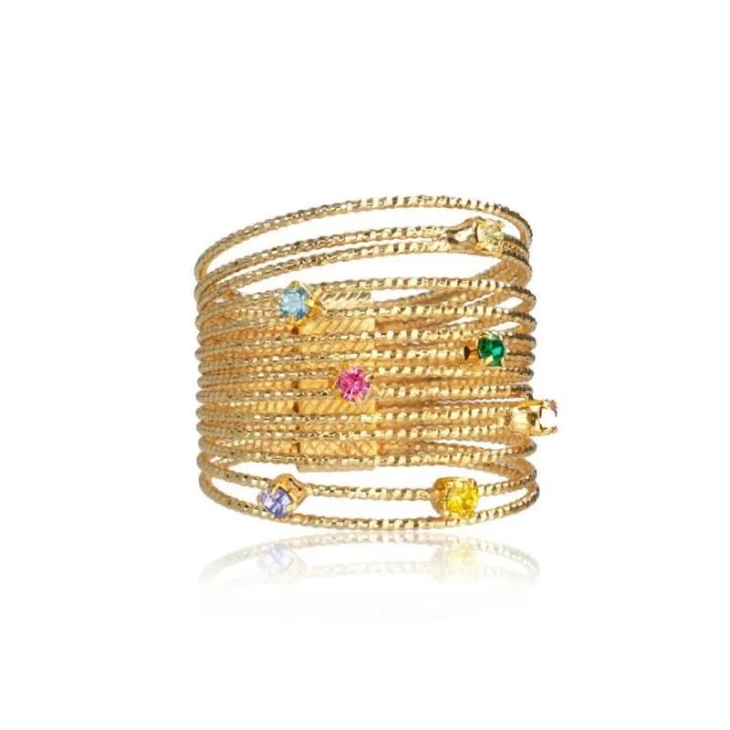 Rainbow Ring / Guld>Caroline Svedbom Online