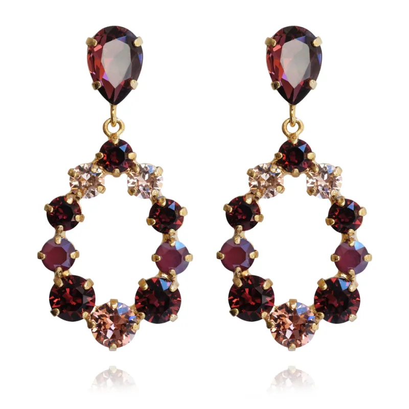 Örhängen Delia Burgundy Rose Blush (Guld)>Caroline Svedbom Discount