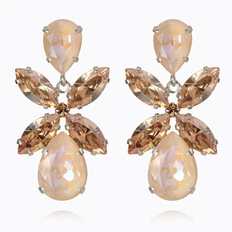 Örhängen Dione / Ivory Creme Delite Combo (Rhodium)>Caroline Svedbom Clearance