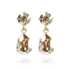 Örhängen Mini Drop Golden Shadow (Guld)>Caroline Svedbom Discount